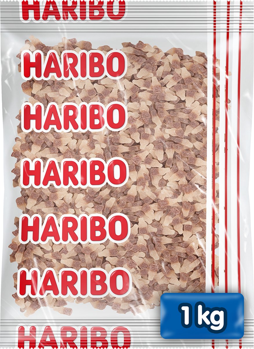 Haribo happy cola f!zz - zuur snoep colasmaak - 1kg zak