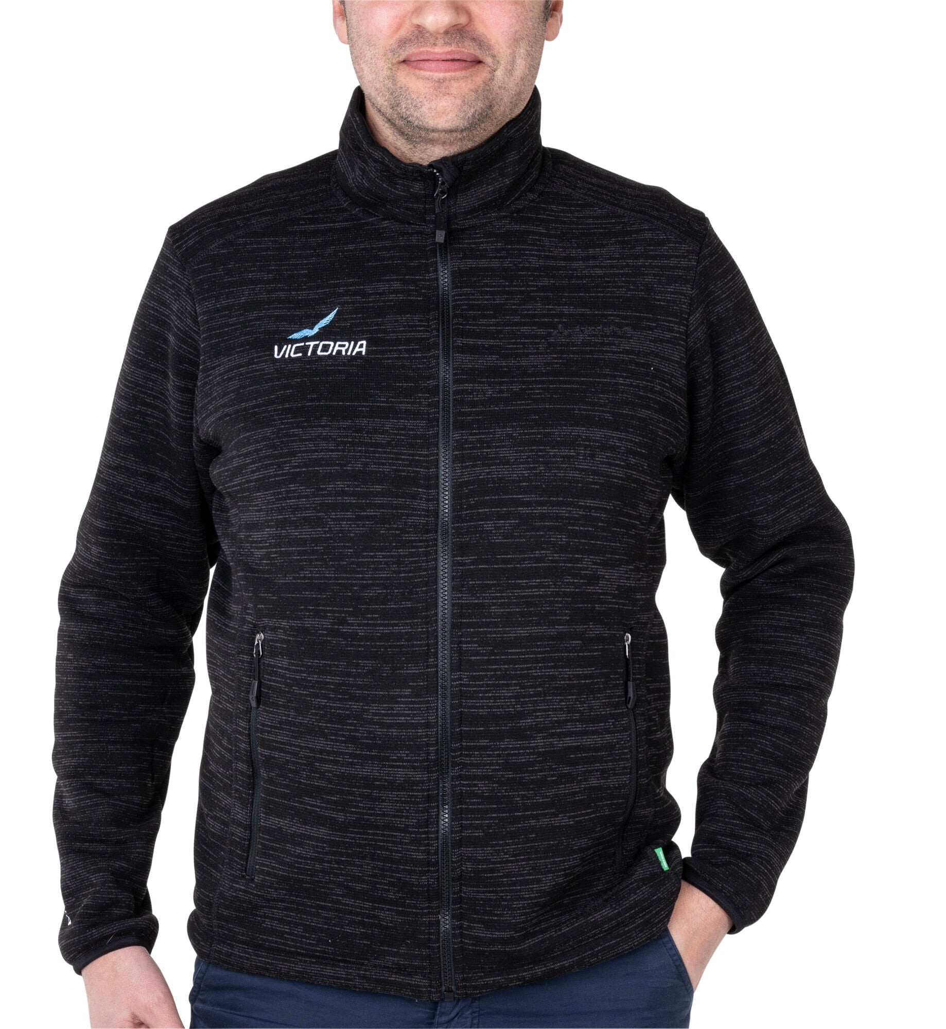 Vaude gebreide fleece jas victoria jacket victoria gents size l dark grey