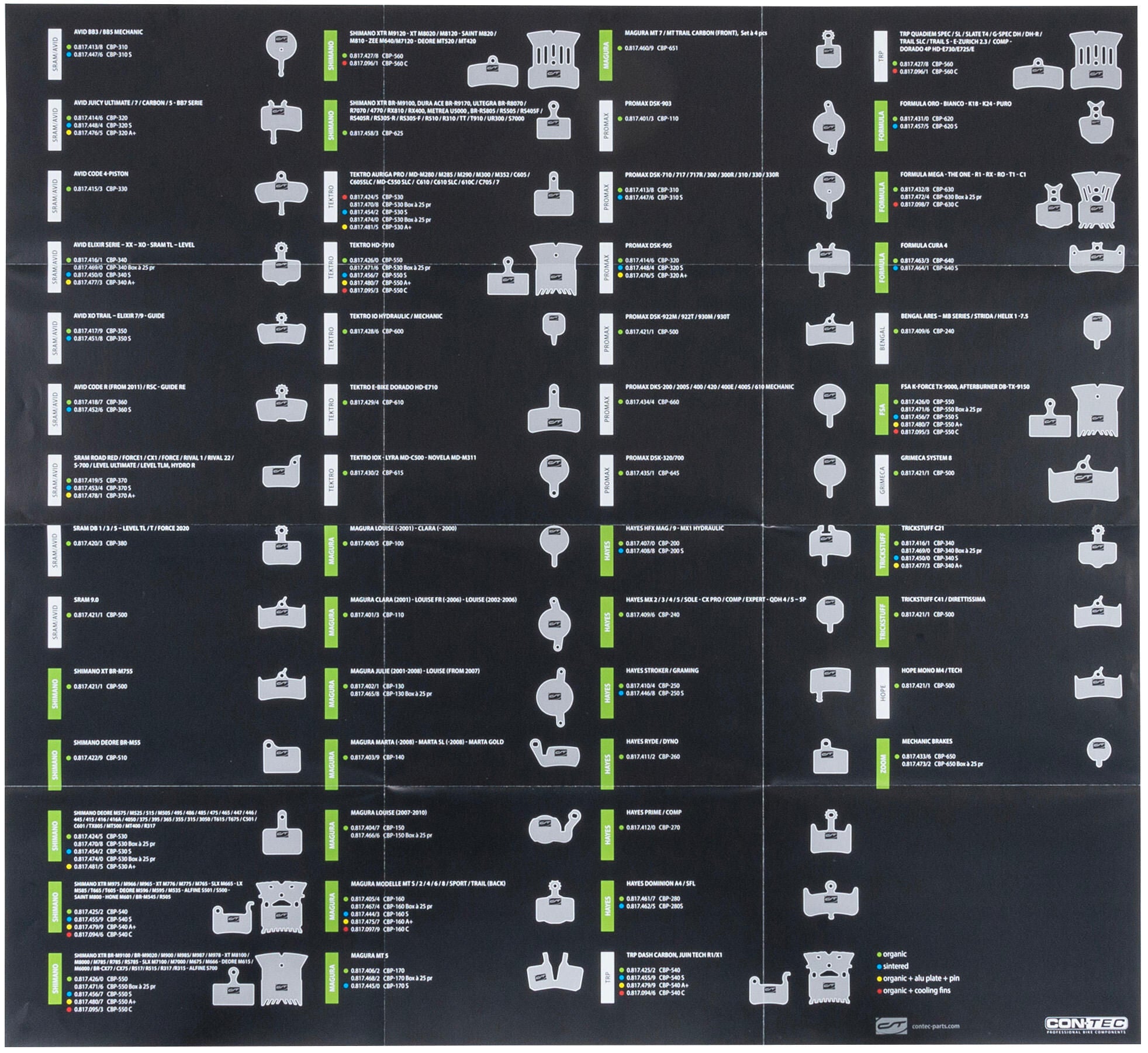 Contec werkplaats poster disc stop+ ct workshop poster disc brake pads