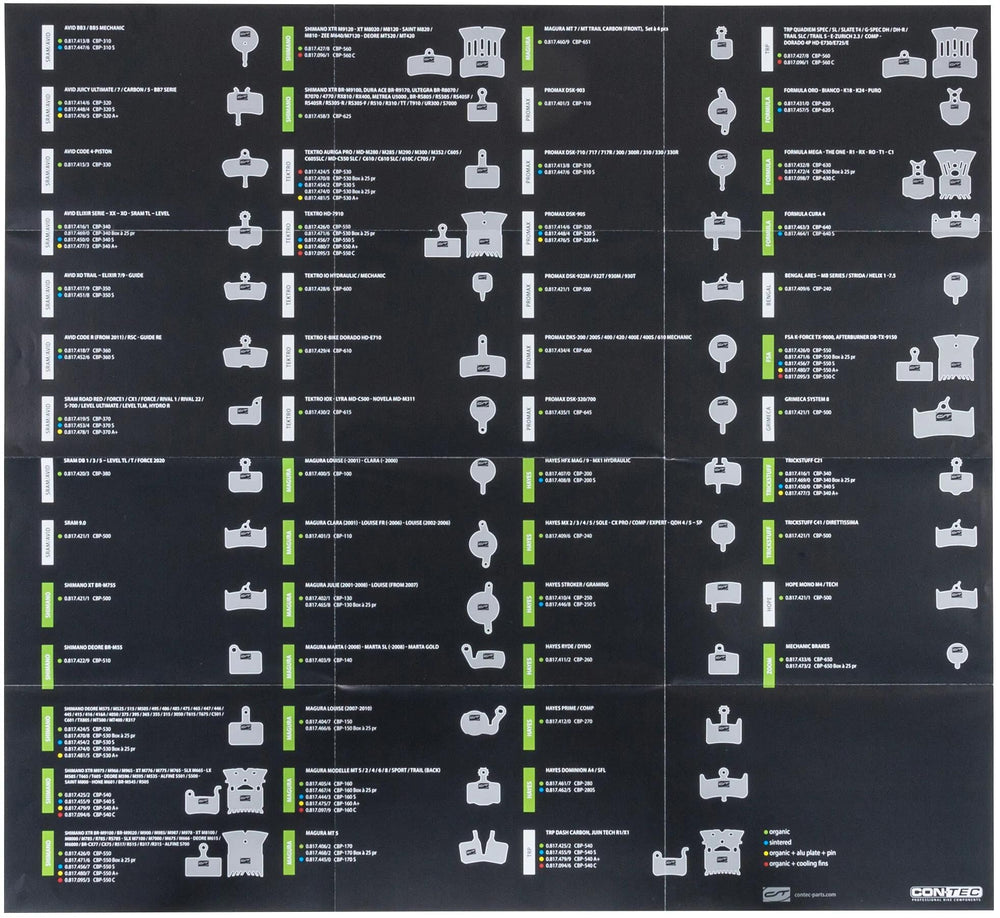 Contec poster disc stop+ ct workshop poster disc brake pads