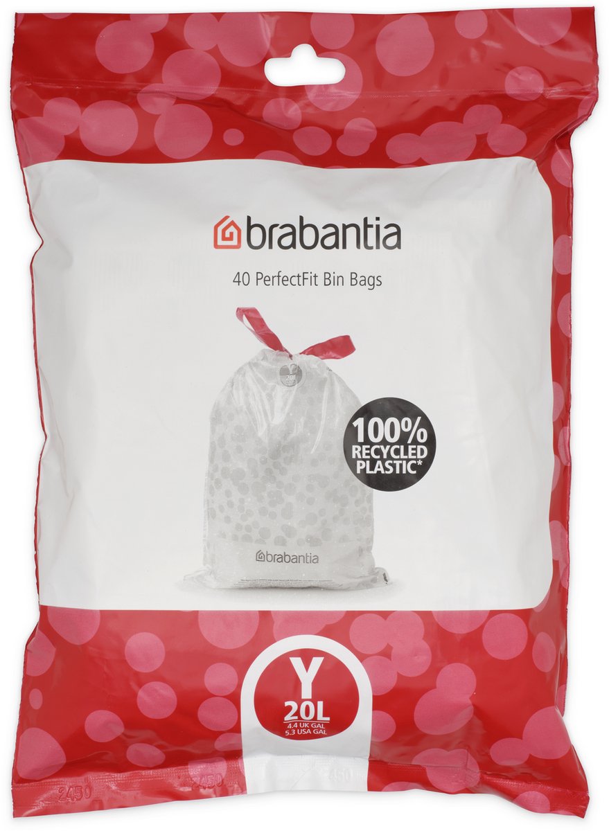 Brabantia perfectfit vuilniszakken - 20 l - code y - 40 stuks