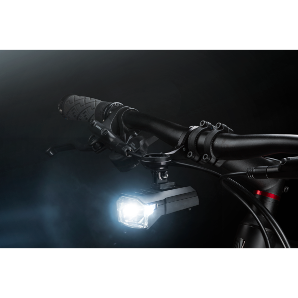 Trelock verlichtingsset lighthammer 80 usb set - 80 lux, zwart