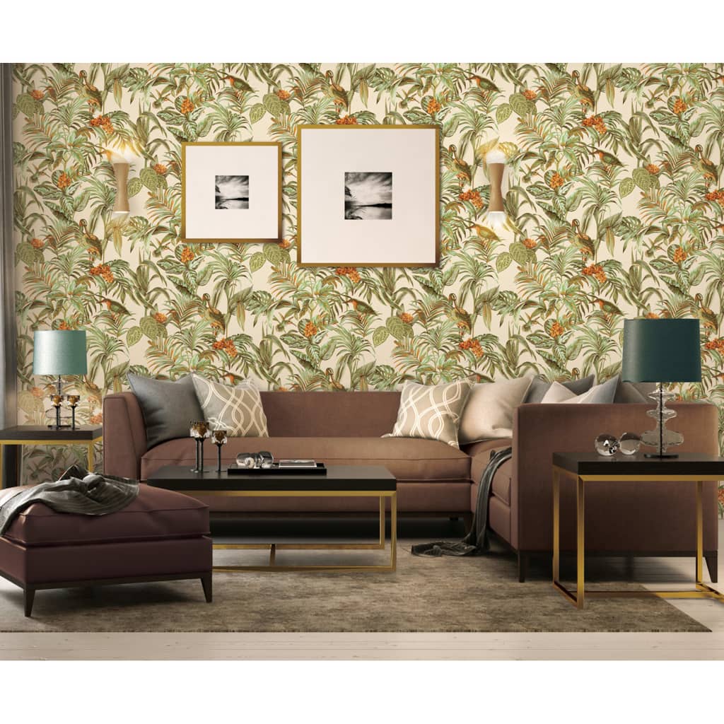 Dutch wallcoverings behang paradijsvogel groen