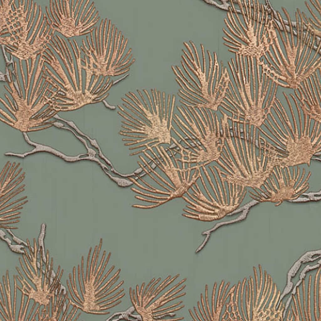 Dutch wallcoverings behang dennenboom groen