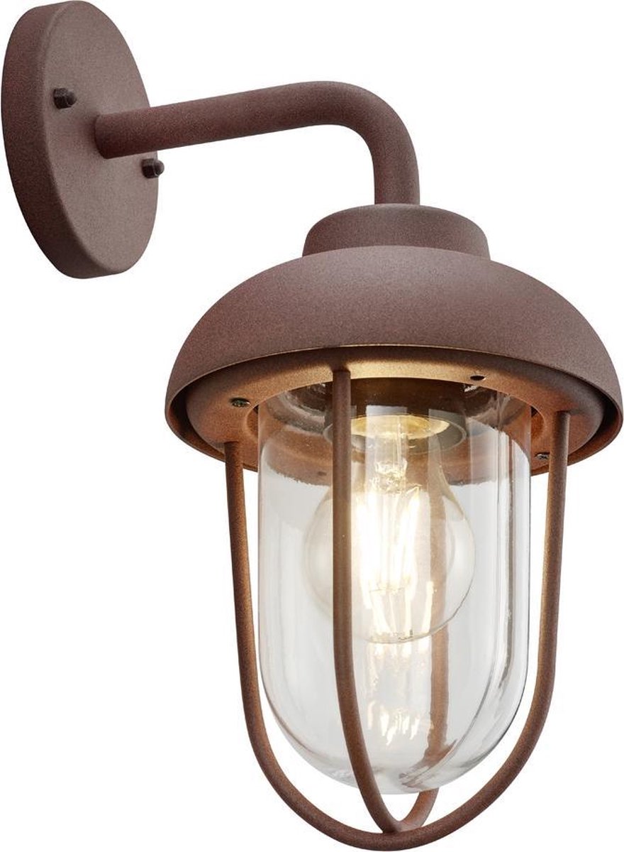 Trio duero - wandlamp - roestkleur - excl. 1x e27 4 w - - buitenverlichting - ip44
