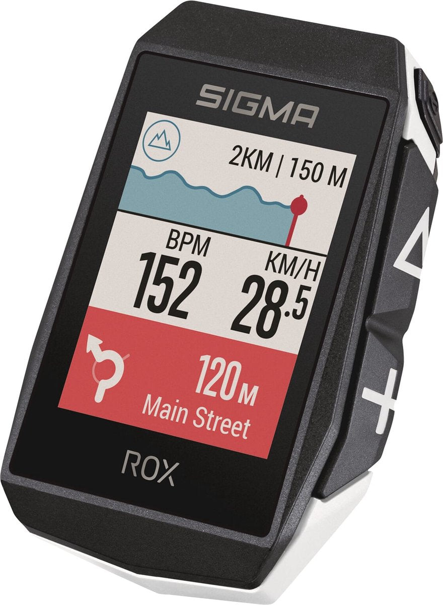 Sigma ROX 11.1 EVO GPS Blanc majordome HR, ceinture pectorale, USB-C