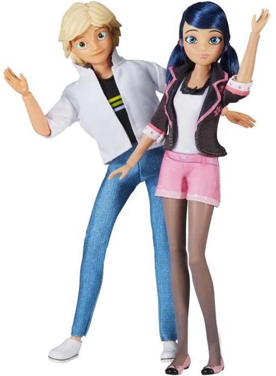 Bandai miraculous marinette adrien poppenset - 26 cm