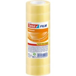 Plakband standard tesa transparant 19mmx33m 8rollen