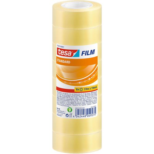 Tape standard tesa transparant 19mmx33m 8rollen