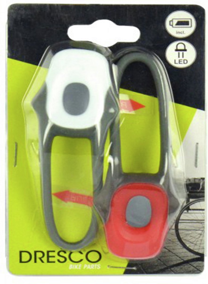 Dresco 2.0 dresco fietsverlichtingsset - frog lights - led - grijs