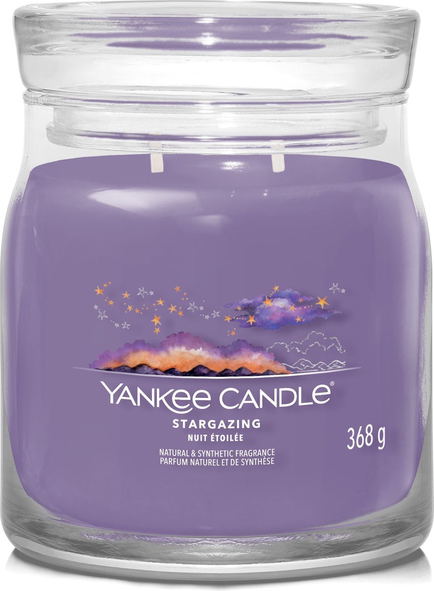 Yankee candle - stargazing medium geurkaars - 50 branduren - 2 lonten