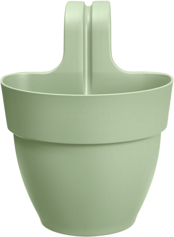 Elho vibia campana easy hanger s 21 - balkonbak met ophanghaken - 100% gerecycled plastic - ø 20.5 x h 26.5 cm - pistachegroen