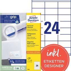 Avery etiketten 3422 universeel 70x35mm
