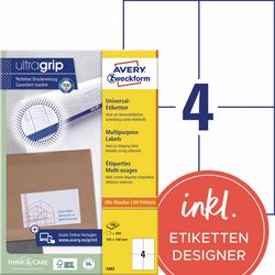 Etiketten avery 3483 universeel 105x148mm