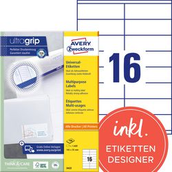 Avery etiketten 3423 universeel 105x35mm
