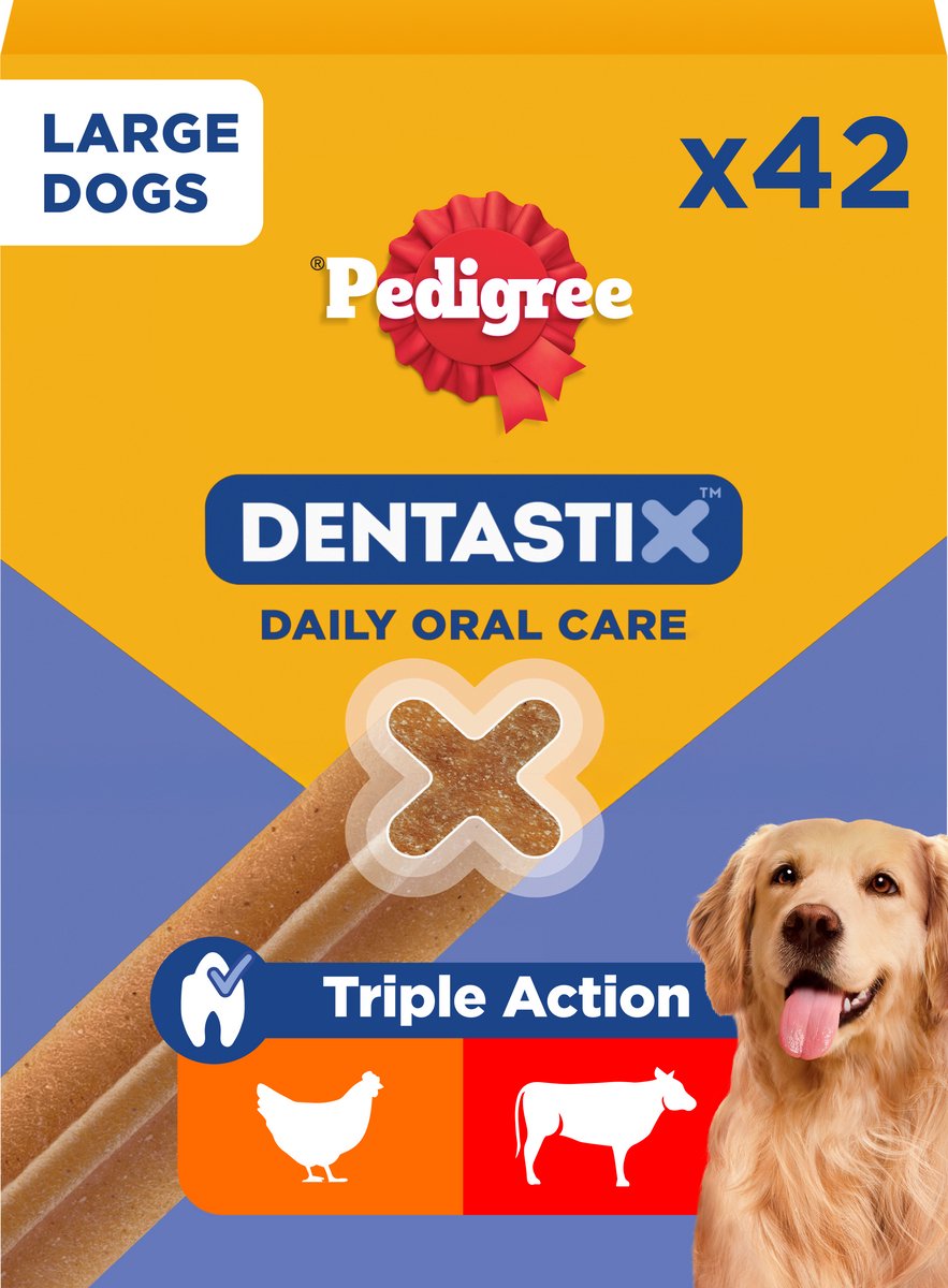 Pedigree dentastix - grote hond - gebitsverzorging - 42 kauwsnacks