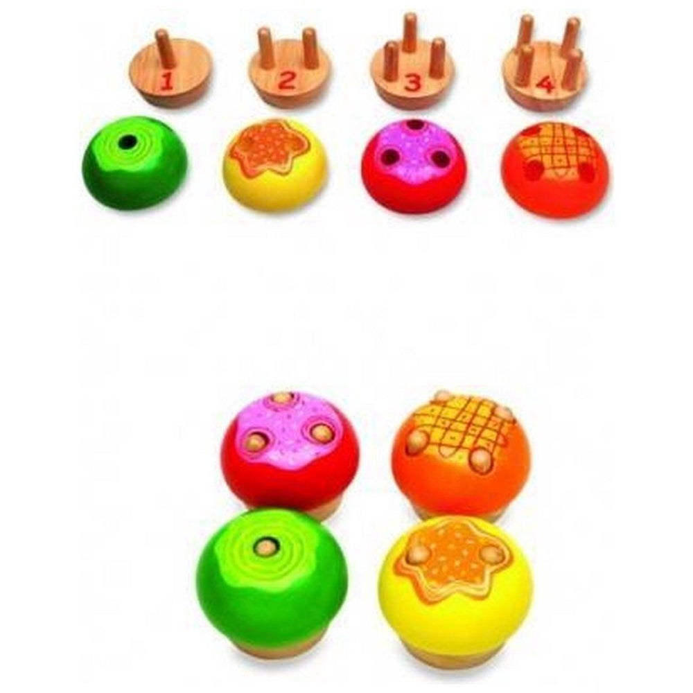 Pintoy p07511 houten taartpuzzel