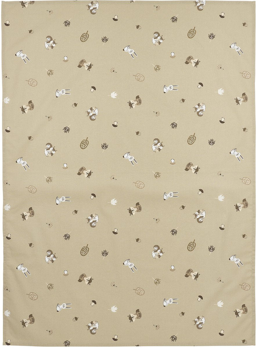 Meyco baby forest animals ledikant laken - sand - 100x150cm - 0.3 tog