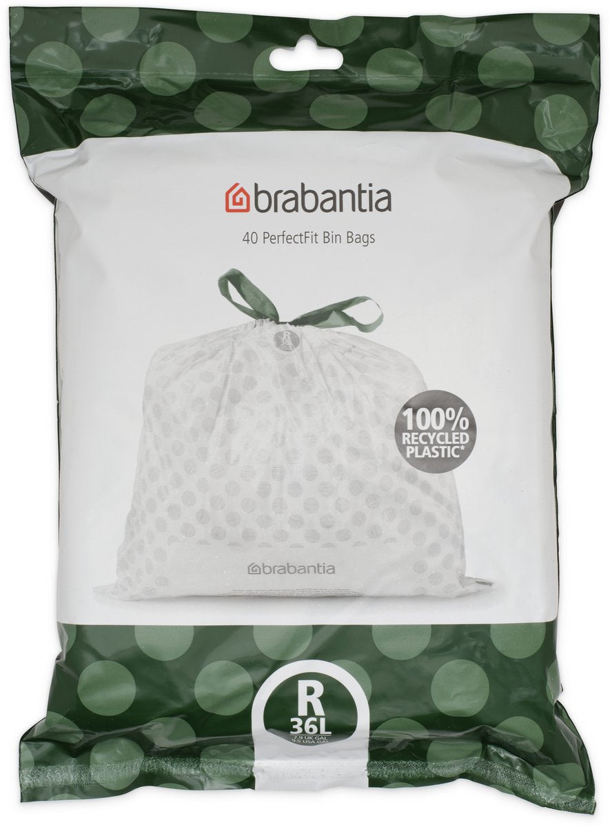 Brabantia perfectfit vuilniszakken - 36 l - code r - 40 stuks