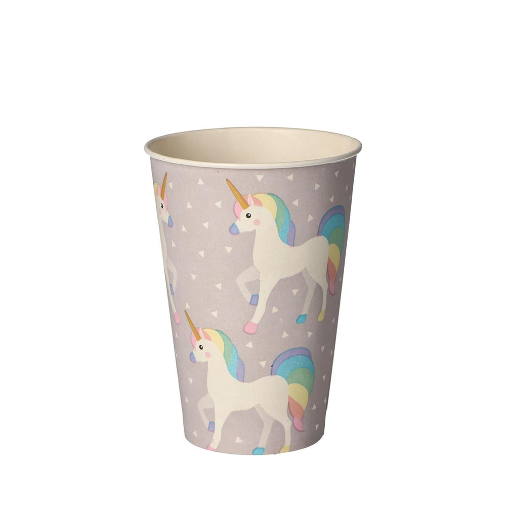 Papstar set a 10 drinkbekers unicorn karton 0,2l ø7x9,7cm