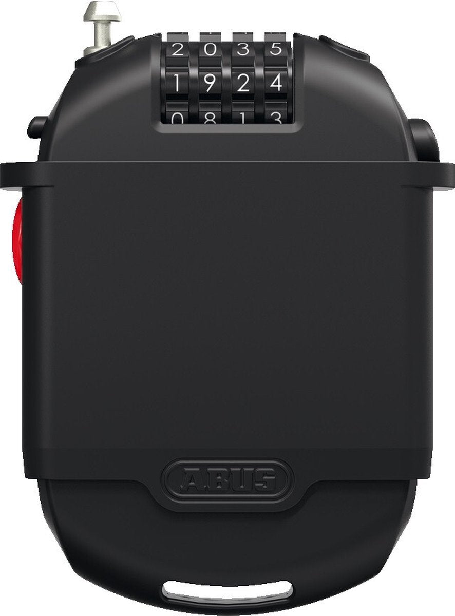 Abus speciaal slot combiflex 2503 120 + houder uch 2503 - geschikt als bagagebeveiliging, skislot, helmbeveiliging - 120 cm staalkabel - met cijfercode - zwart