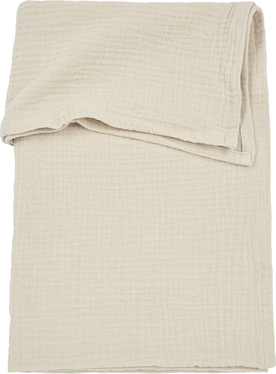 Meyco baby uni ledikant laken - pre-washed hydrofiel - soft sand - 100x150cm - 0.3 tog
