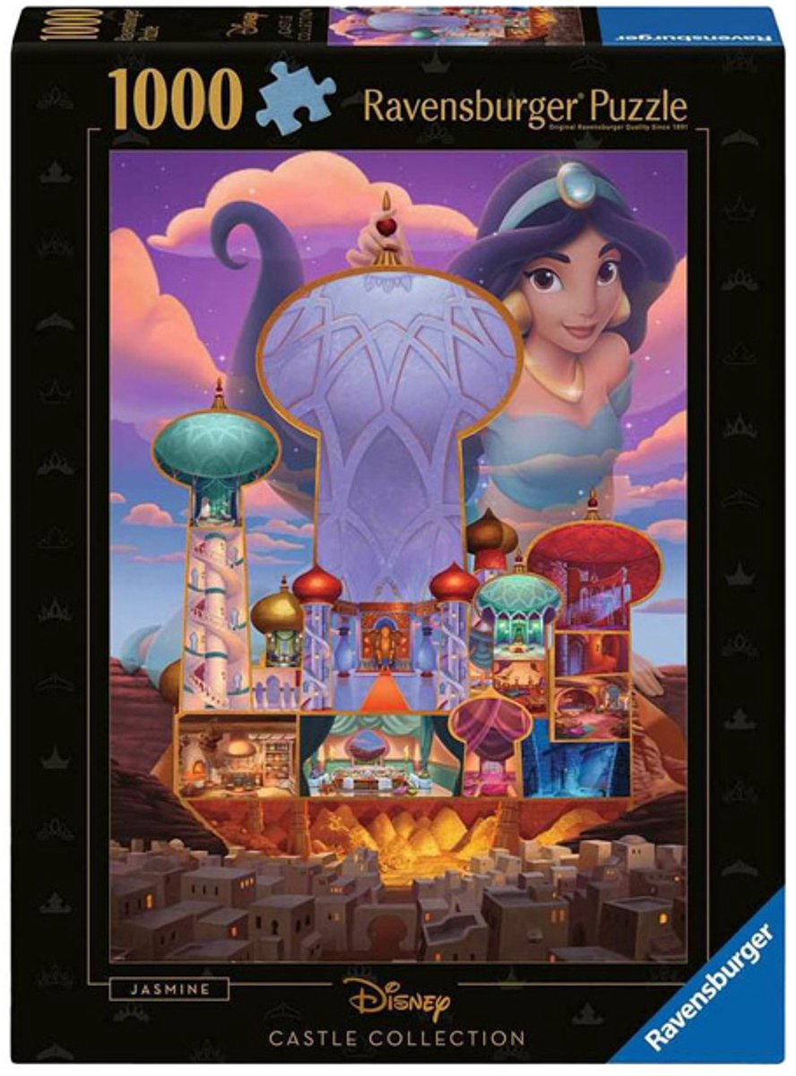 Ravensburger puzzel disney castles jasmine - 1000 stukjes cartoon.