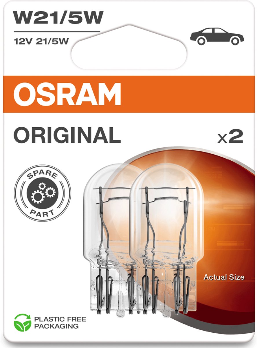 Osram w series - originele motorverlichting - w21 5w - glazen fitting - oem kwaliteit
