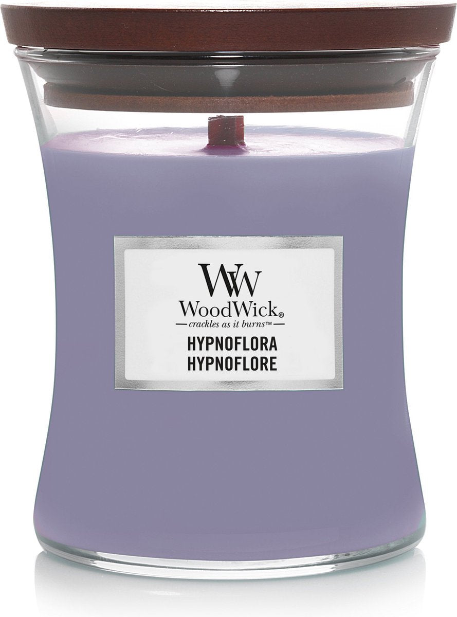 Woodwick hourglass medium geurkaars - hypnoflora - 60 branduren
