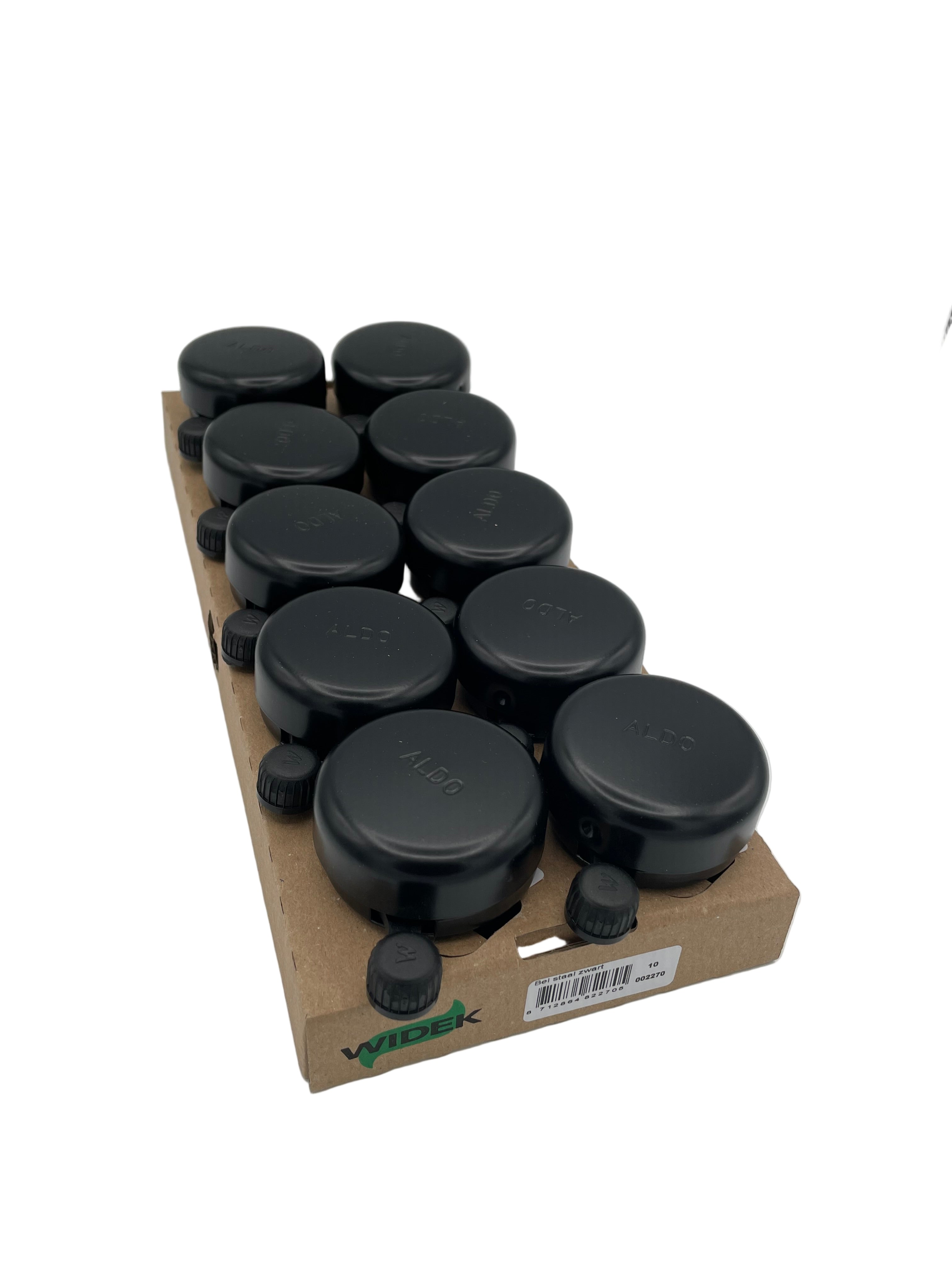 Widek b.v. Widek steel bell Aldo black lacquered with plastic clapper (10)