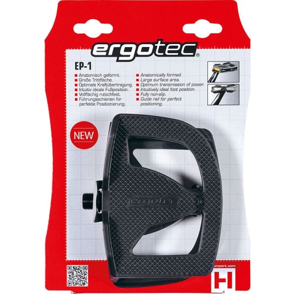 Pedaalset Ergotec EP-1 antislip- zwart