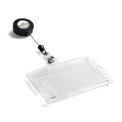 Durable kaarthouder - 8,5 x 5,4 cm - inclusief badge reel - 10 stuks