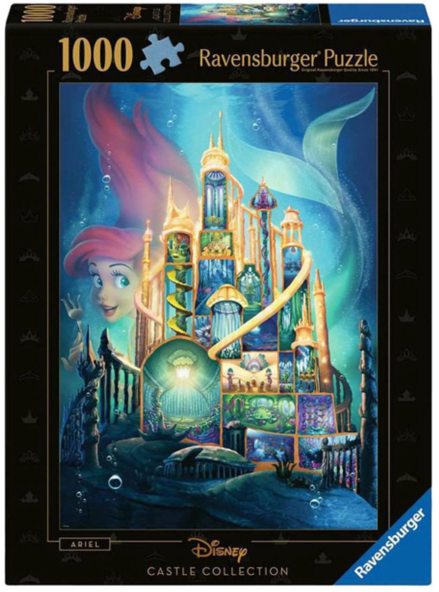 Ravensburger - puzzel ariel - disney kasteel 6 - 1000 stukjes
