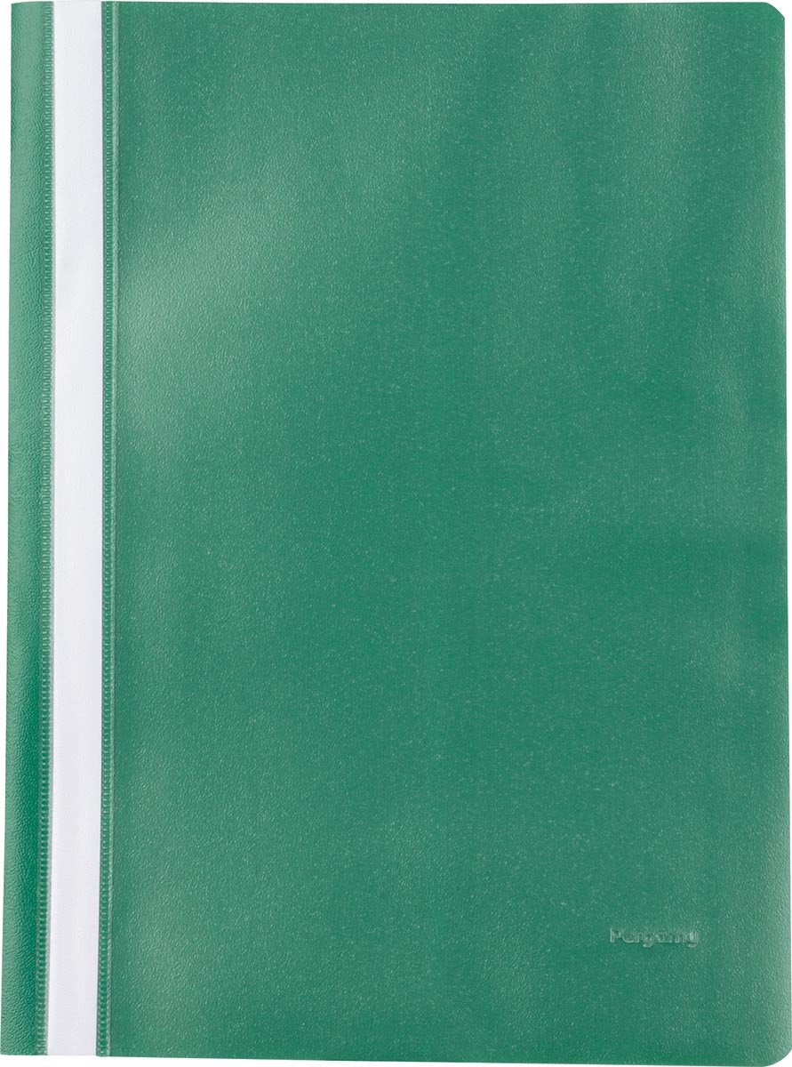 Pergamy snelhechtmap, ft a4, pp, pak van 5 stuks, groen