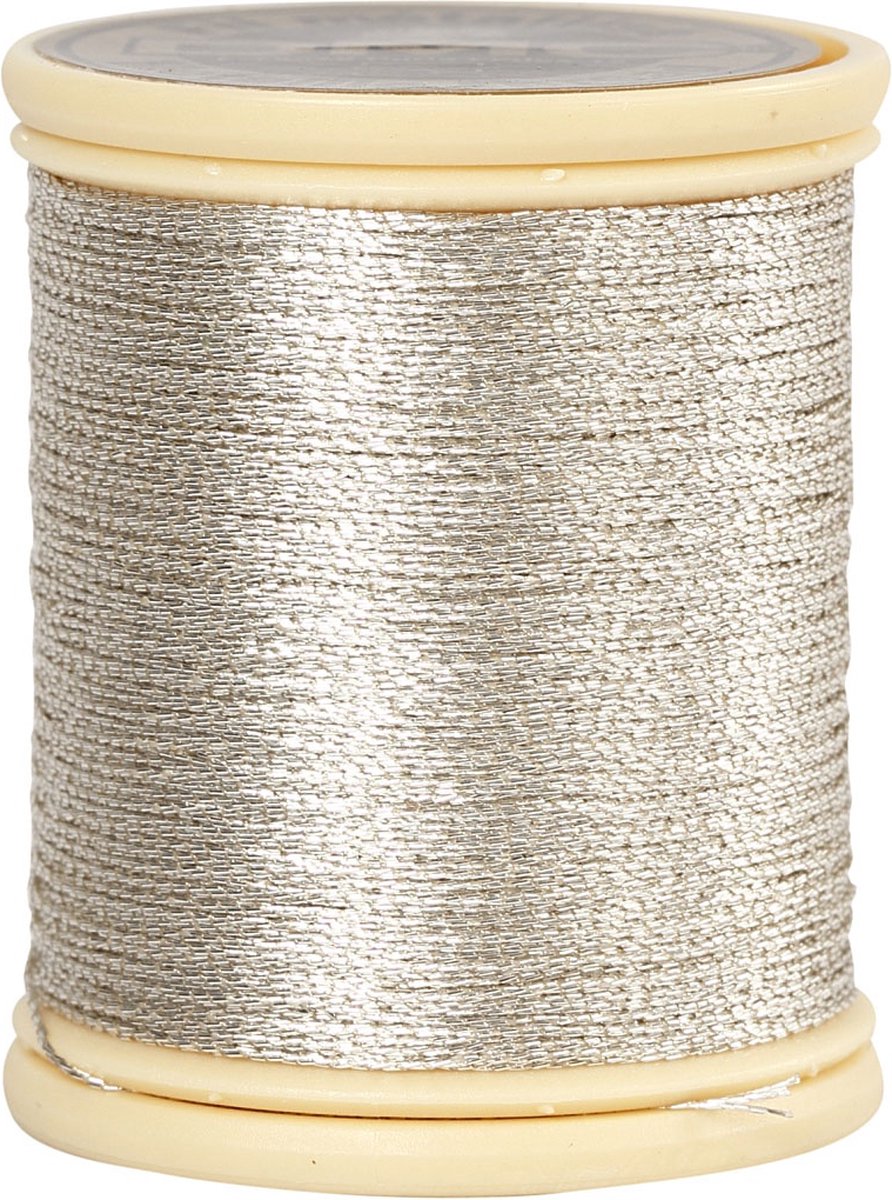 Creotime dmc metallic thread silver, 40m