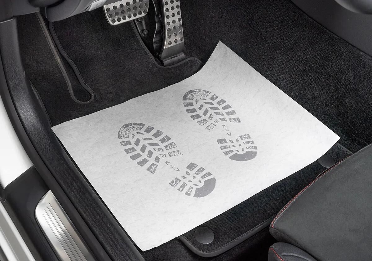Serwo automotive einwegfußmatte krepppapier footwell protector 500 pc serwo