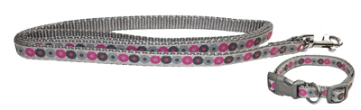 Kleine boefjes puppy halsband met lijn roze