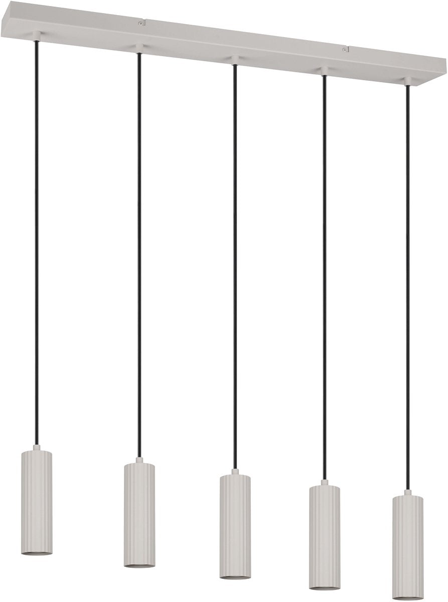 Trio soka - hanglamp - grijs warm - excl. 5x gu10 5 w - plafondbevestiging - in hoogte verstelbaar