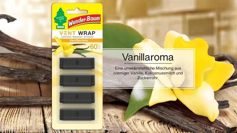 Wunder-baum lufterfrischer vent wrap air freshener vent vanill aroma