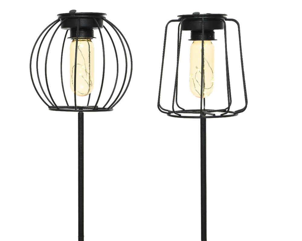 Lumineo led solar lantaarn op steker ø13cm. hoogte 49 cm.