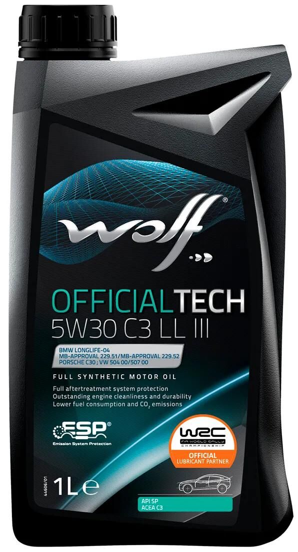 Wolf motorolie officialtech c3 ll iii motoroil 5w30 1l off.tech c3 ll iii