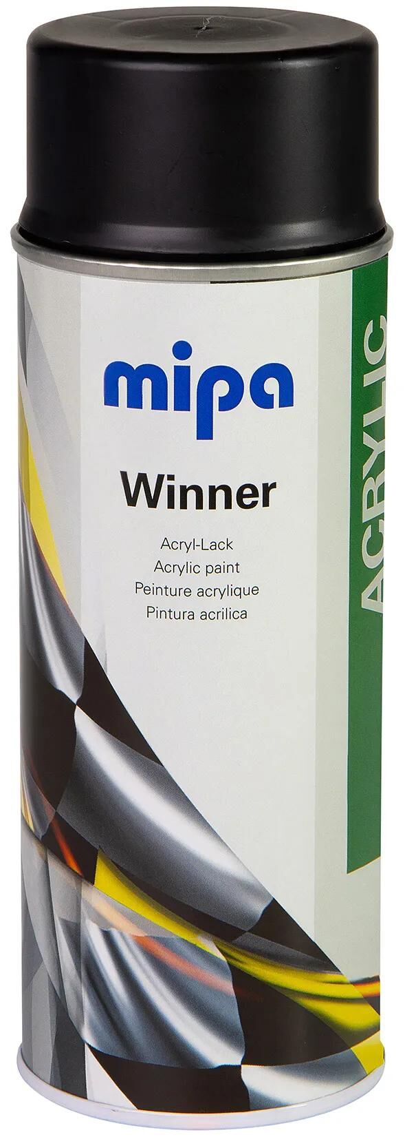 Mipa fahrzeuglack winner acrylic lacquer black s.- 400 ml