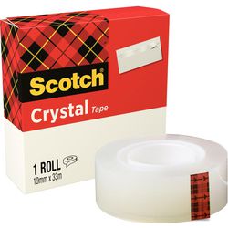 Plakband scotch crystal transparant 600 33m