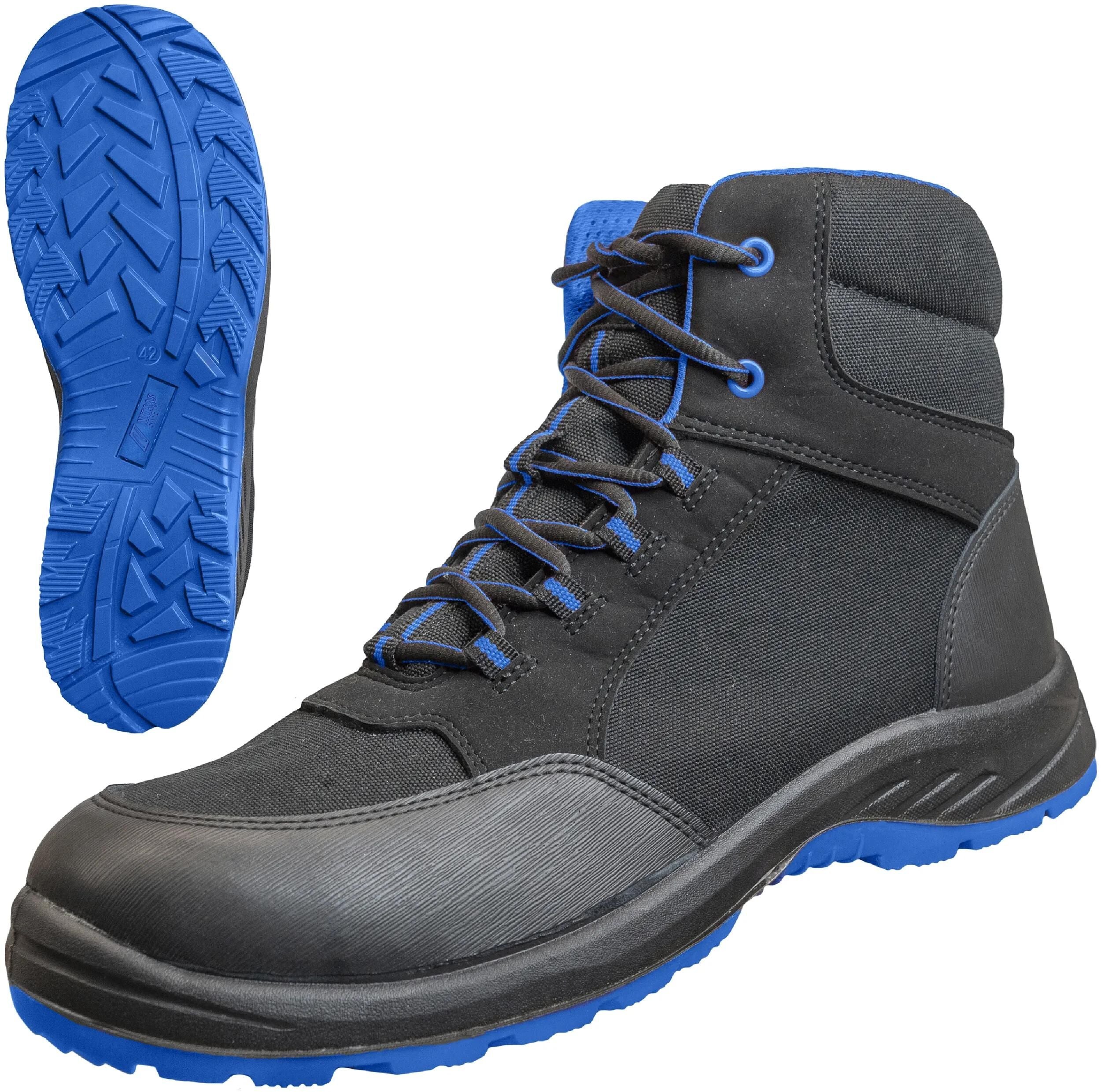 Nitras safety stiefel solid step mid safety boots gr. 40 solid step mid blue