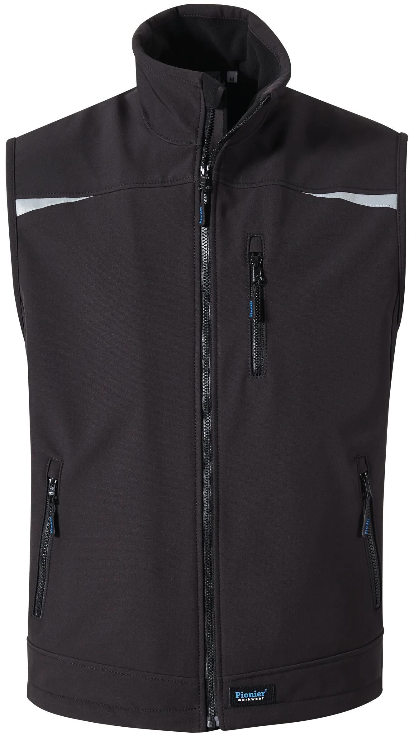 Pionier workwear softshellweste uni softshell vest gr. m pioneer black