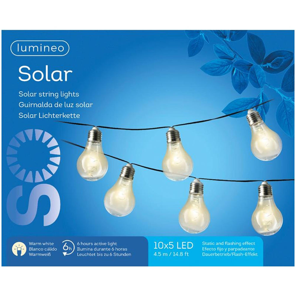 Lumineo micro led solar strengverlichting 450cm