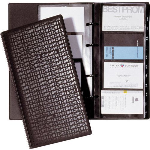 Visitekaartringmap durable 240301 kunsstof 25,5x14,5cm zwart