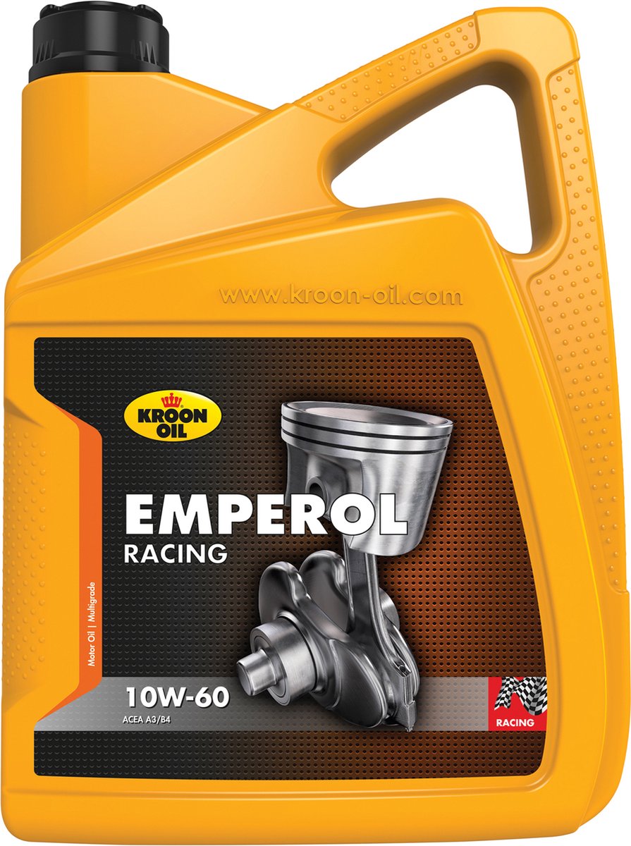 Kroon-oil emperol racing - 10w-60 motorolie - vol-synthetisch - 5 liter - transparant