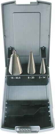 Pro assortiment plaatschilboren peeler drill bit set.3 pc in plastic box