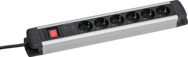 As-schwabe meervoudige verdeler aluminum socket strip 6-fach